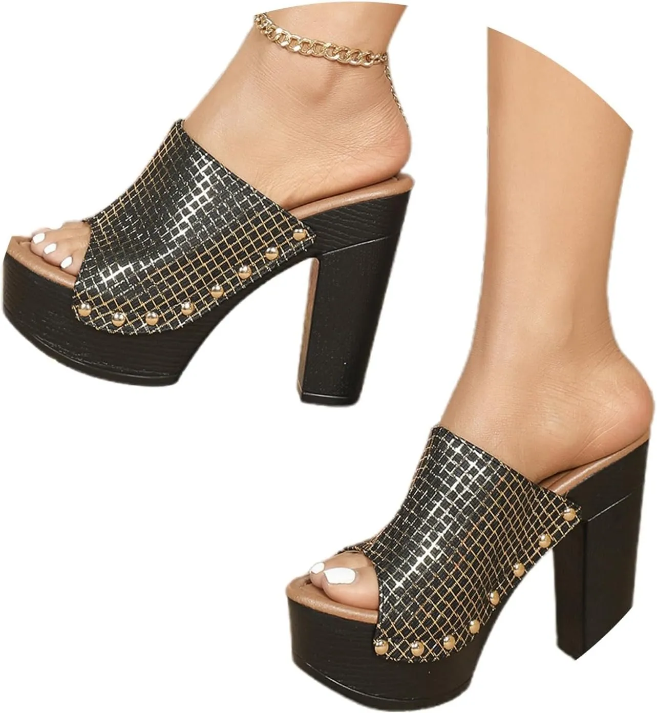 Women's Slippers Open Toe Sandals High Heel Casual Wear Summer Trendy Comfortable Vacation Beach Slippers Sandal