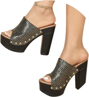 Women's Slippers Open Toe Sandals High Heel Casual Wear Summer Trendy Comfortable Vacation Beach Slippers Sandal