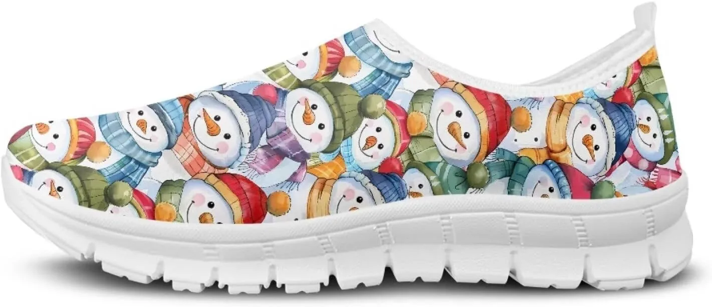 Women's Sneakers Casual Low Top Walking Sneaker Flat Breathable Slip On Soft Holiday Outdoor Shoes for Women