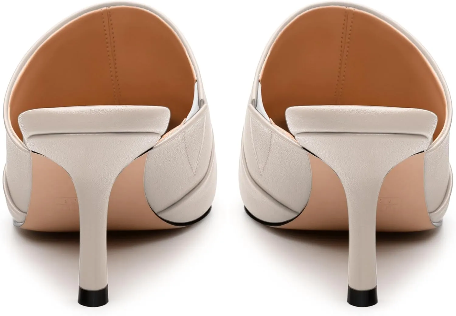 Women's Square Closed Toe Heeled Sandals, Ruched Mid Stiletto Heels, Fashion Comfort Daily Working Party Slide Sandals for Women
