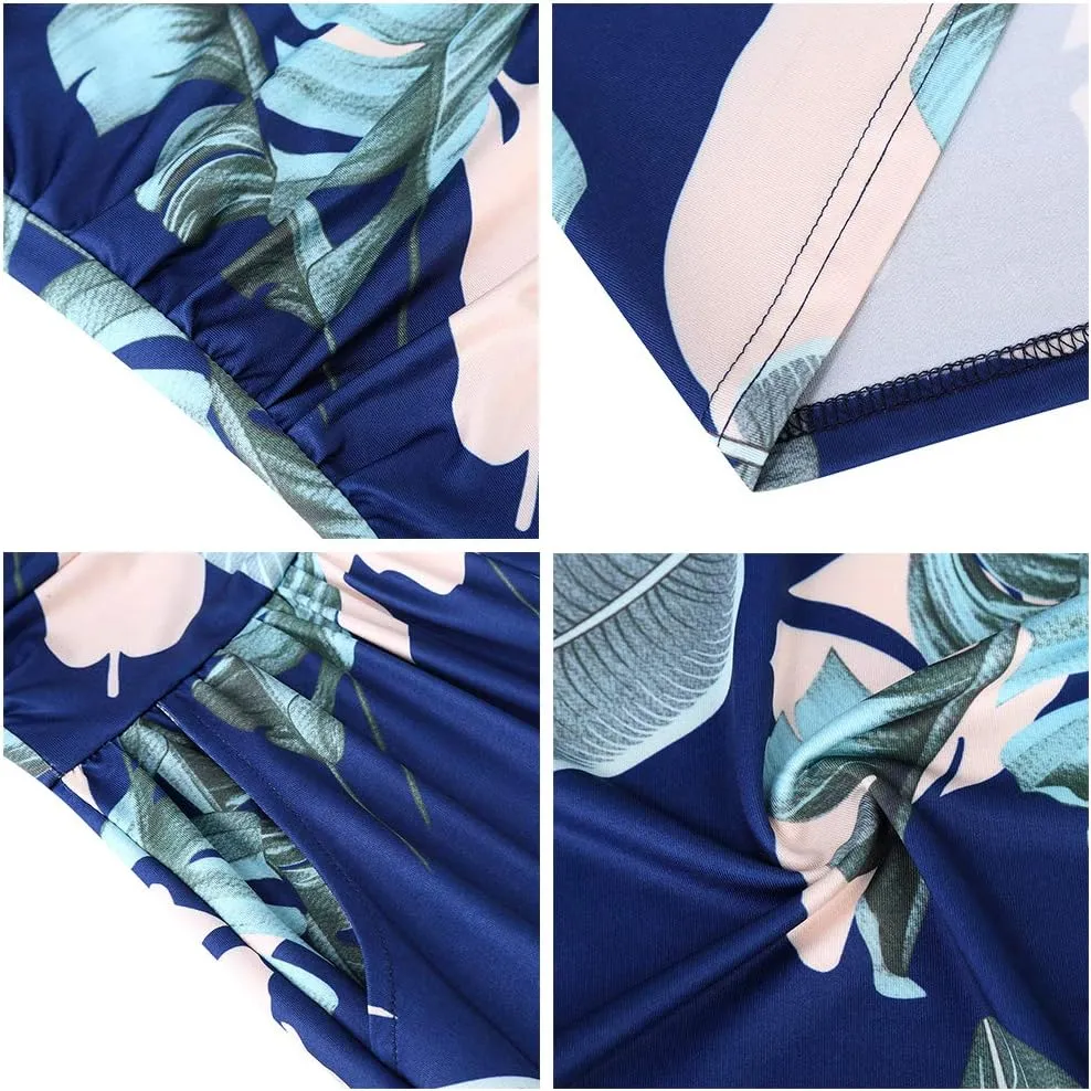 Womens Strapless Graceful Floral Party Maxi Dress