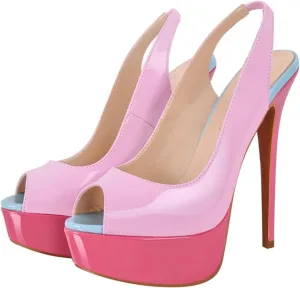 Women's Thin Heel Leopard Buckle Strap Sandals - Mixed Colors Party Pumps