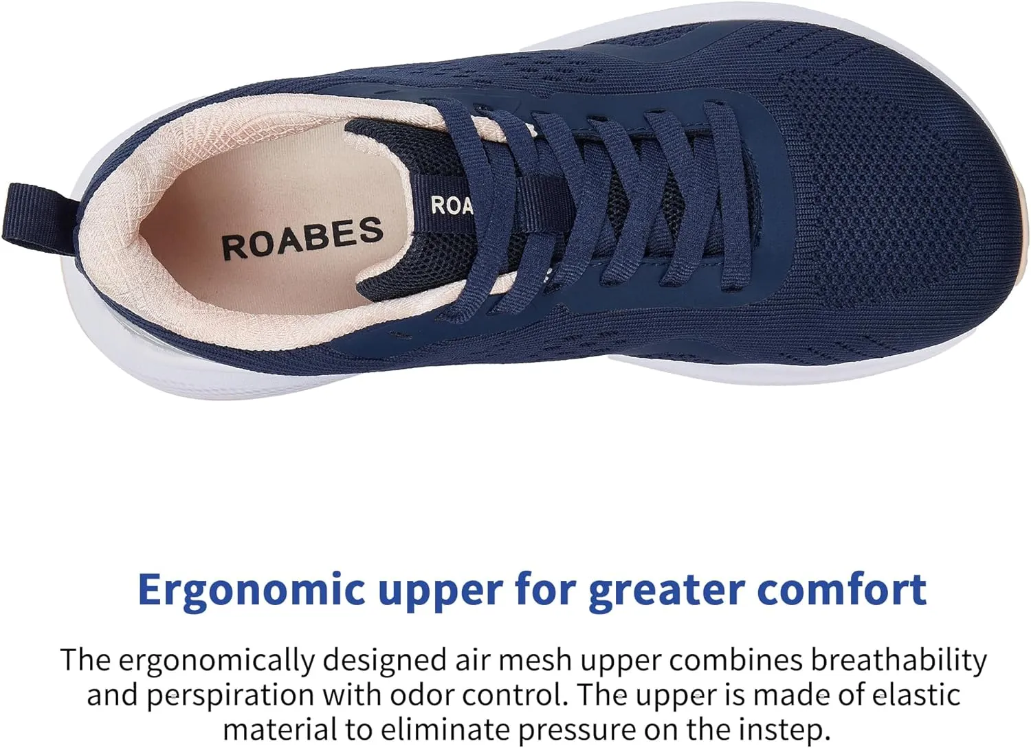 Women's Wide Toe Box Sneakers, Wide Tennis Running Shoes, Rubber Non-Slip Breathable Gym Workout Shoes