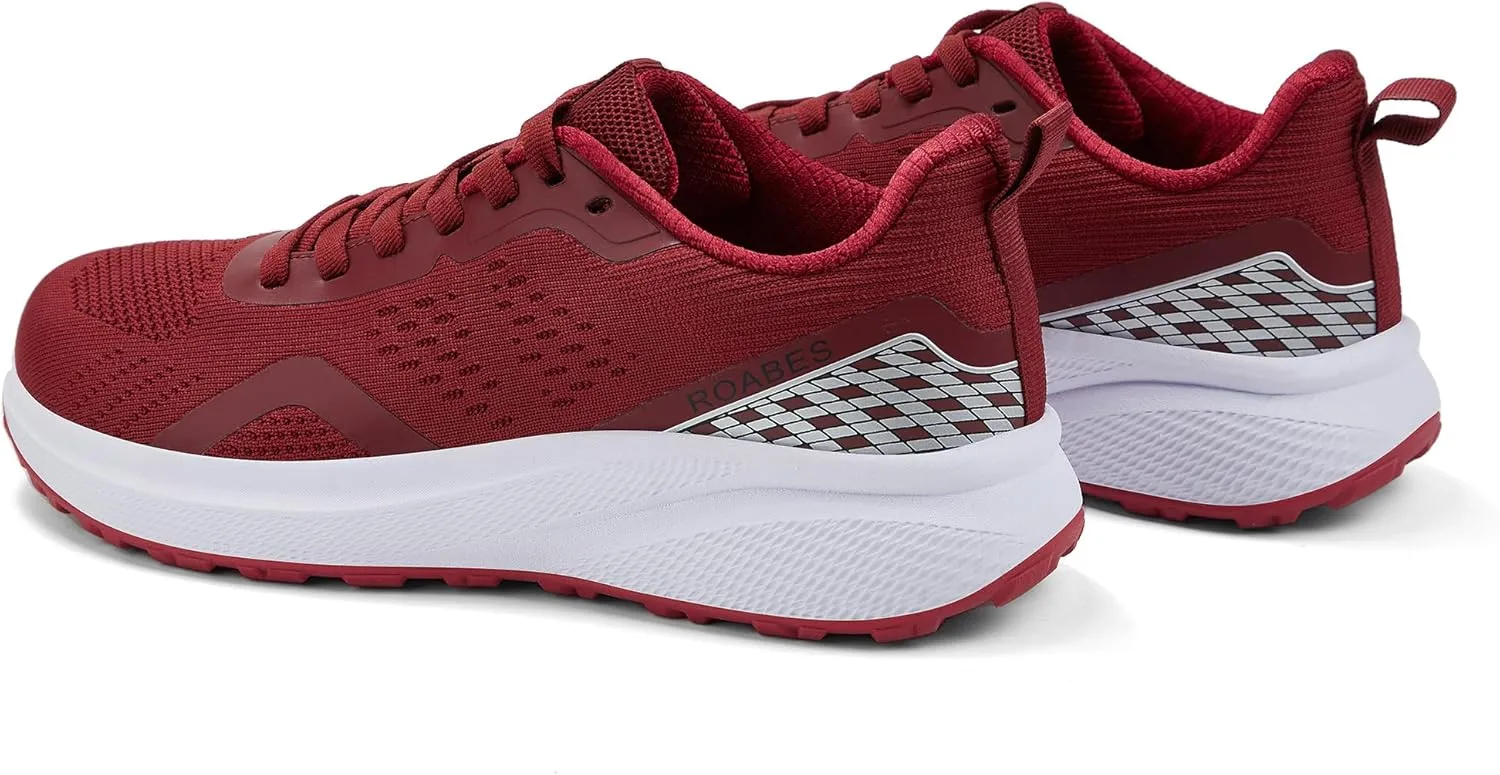 Women's Wide Toe Box Sneakers, Wide Tennis Running Shoes, Rubber Non-Slip Breathable Gym Workout Shoes
