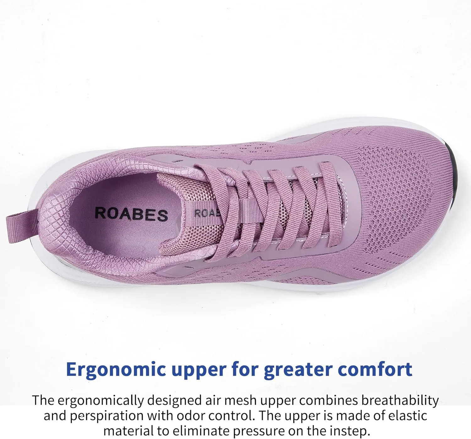 Women's Wide Toe Box Sneakers, Wide Tennis Running Shoes, Rubber Non-Slip Breathable Gym Workout Shoes