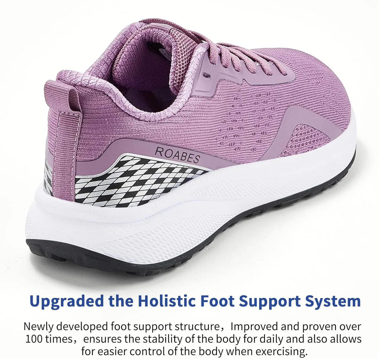 Women's Wide Toe Box Sneakers, Wide Tennis Running Shoes, Rubber Non-Slip Breathable Gym Workout Shoes