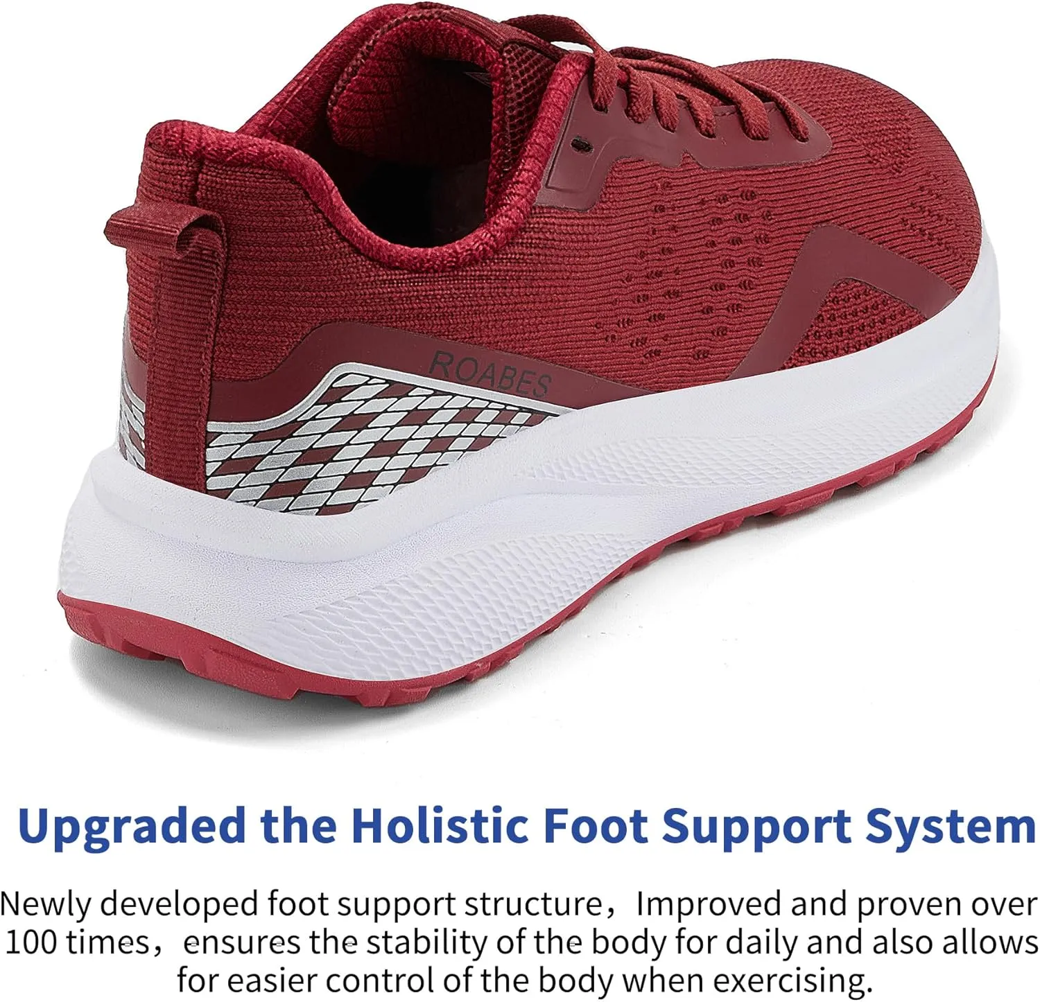 Women's Wide Toe Box Sneakers, Wide Tennis Running Shoes, Rubber Non-Slip Breathable Gym Workout Shoes