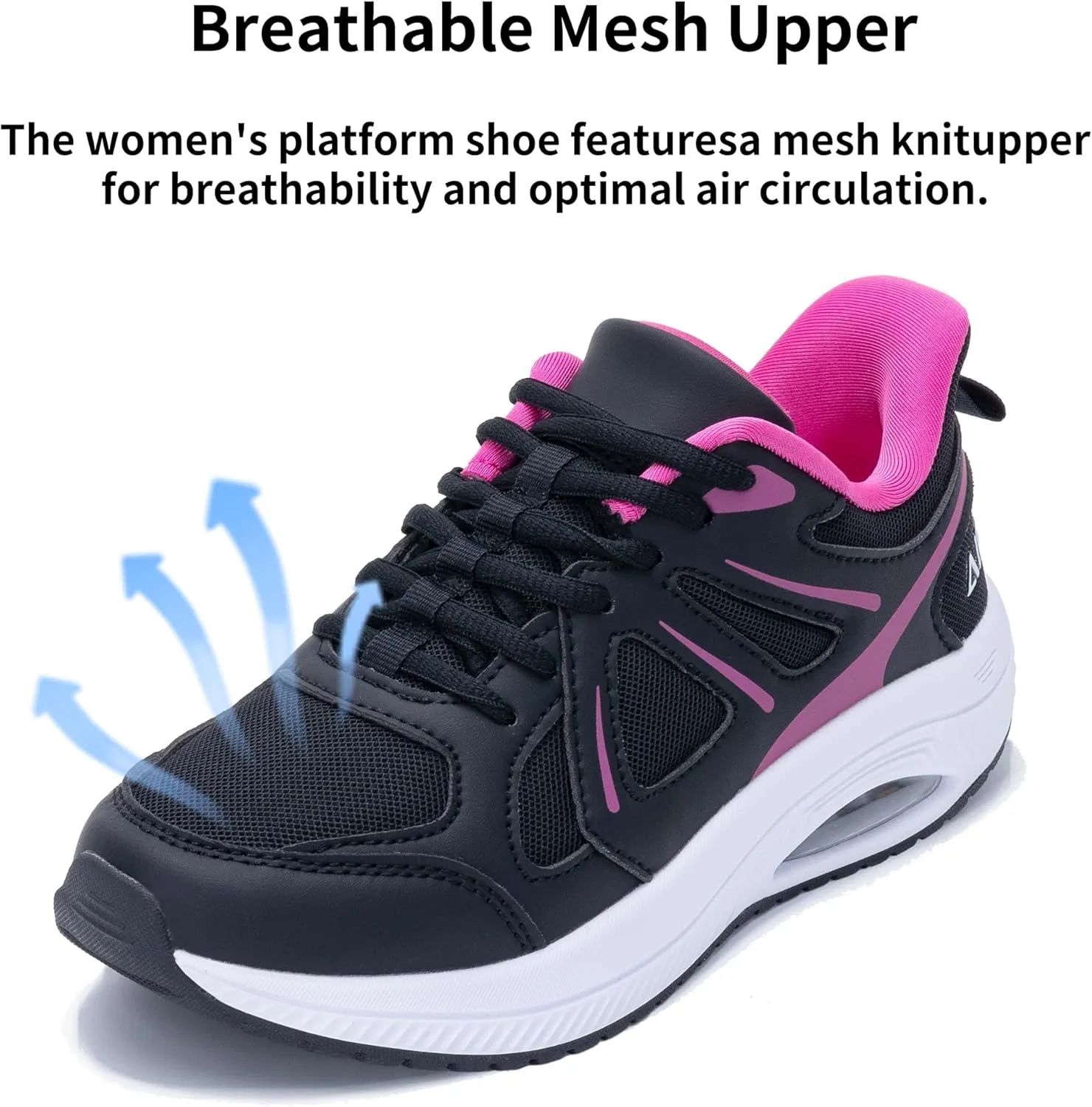 Womens Wide Walking Shoes Arch Support Orthotic Air Sneakers Comfortable Tennis Athletic Running Shoes