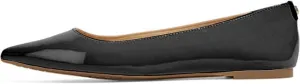 XYD Women Casual Pointed Toe Flats Slip On Patent Leather Ballet Driving Walking Loafers Dress Shoes